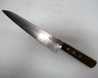 Vtg 9.5"inch Blade Minamoto Masakane Gyuto Chef 's Knife Japanese Kitchen knife