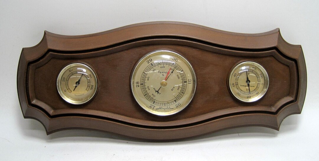 Vintage Airguide Instruments Weather Station Barometer/thermometer - Etsy