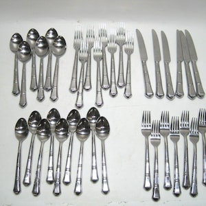 37 Pieces Cambridge Stainless Steel Liberty Silverware Flatware