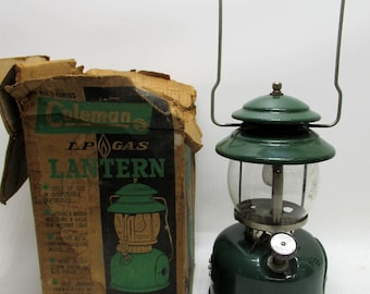 Vintage Coleman Lantern With Original Aluminum Case, Vintage