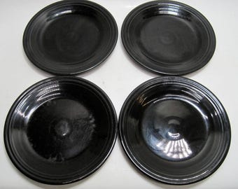 Set of 4 - Fiestaware 10.5&quot; Foundry Black Dinner Plates Fiesta