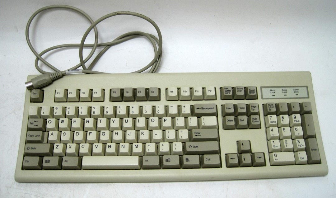 Vtg Windows 95 Keyboard KBD-WIN95 At/xt Computer Keyboard Beige Clicky ...