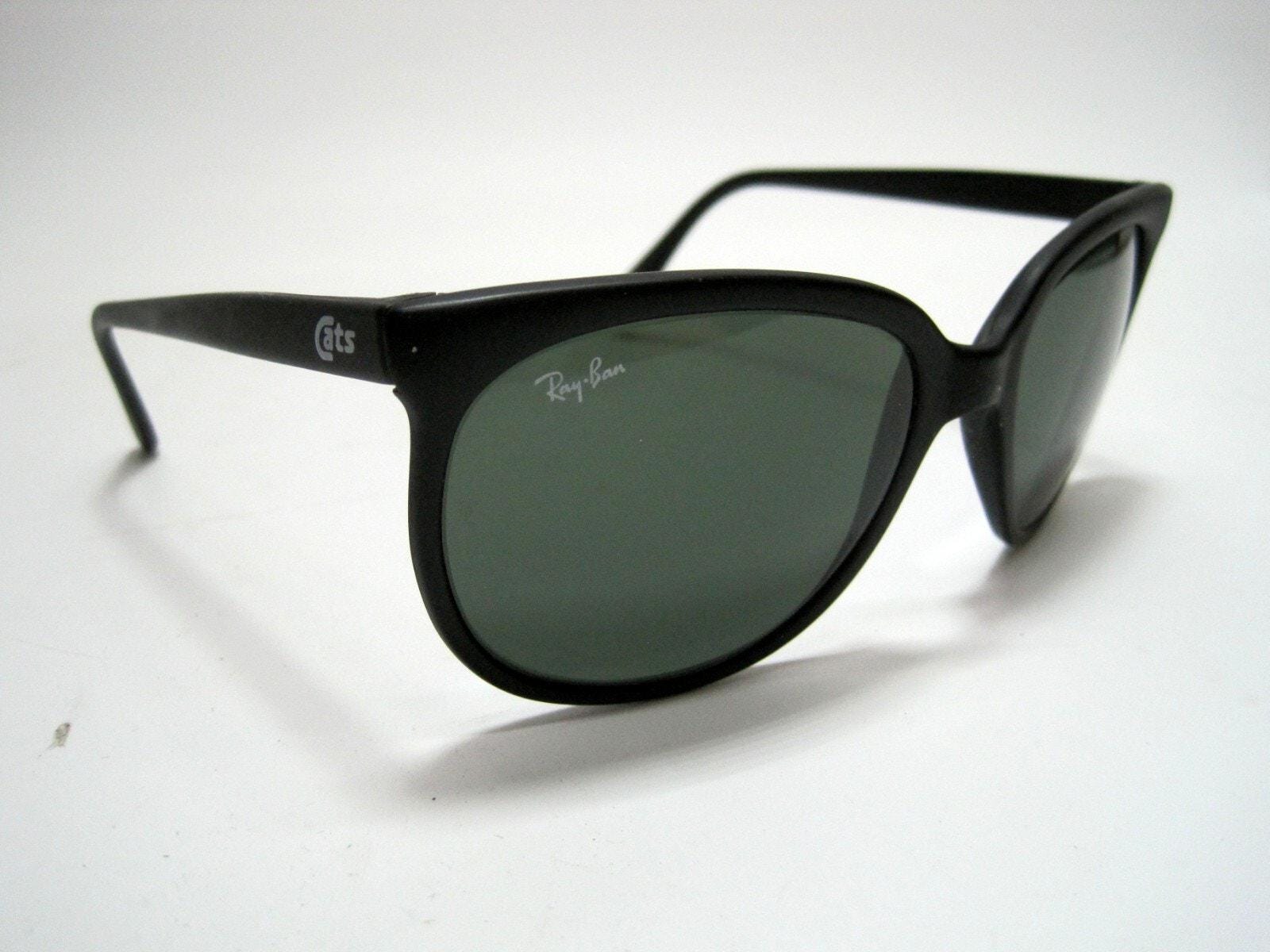 Vintage 80s Ray-Ban Cats ski sunglasses black Vintage Ray Ban B&L CATS 5000 W025 Black G-15 Made in France  main image 3