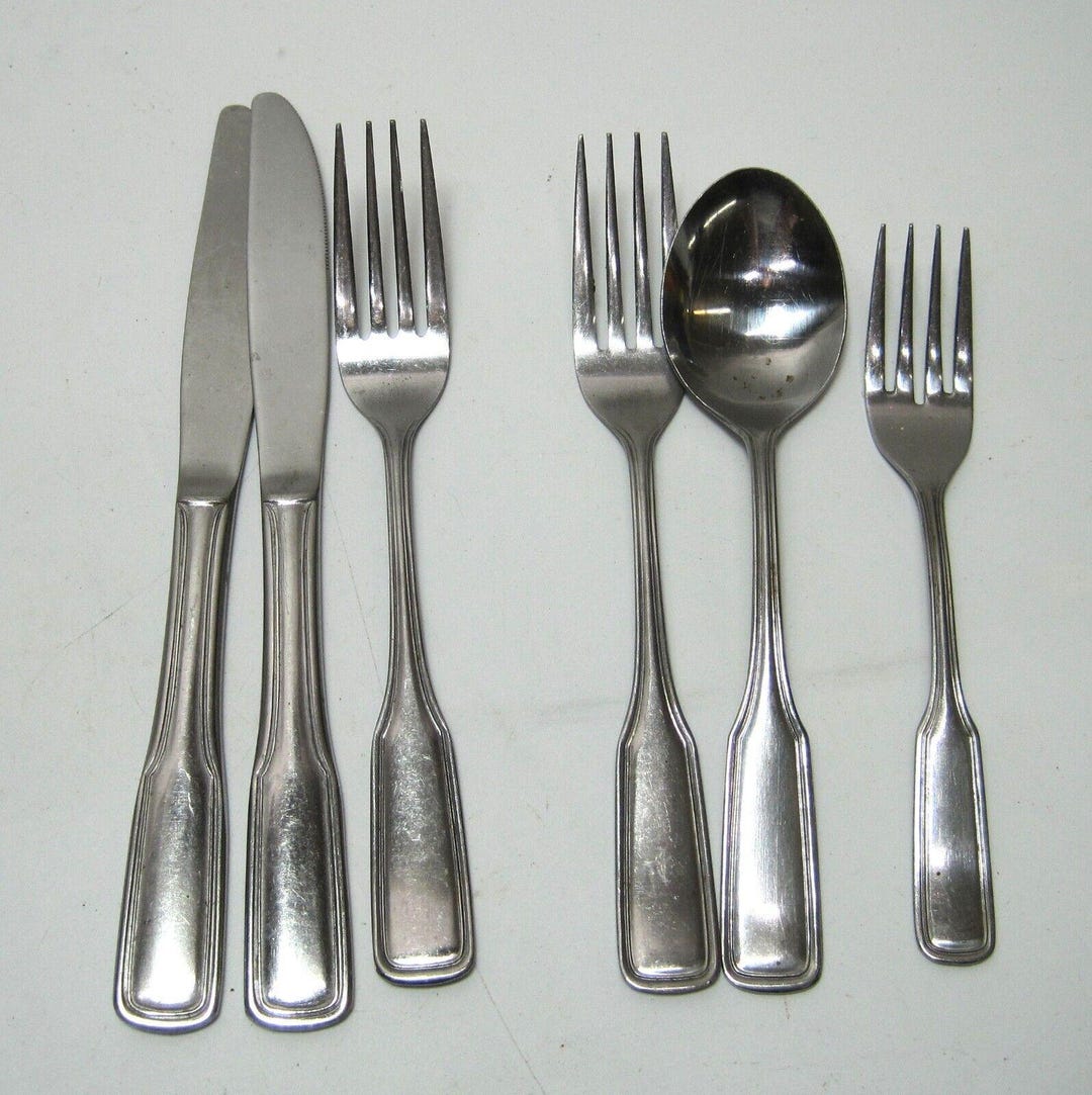 Grand Prix Odyssey Stainless Japan Mid Century Flatware Service For Four 21 Pcs Grand Prix Odyssey Stainless Japan Mid Century Flatware Service For Four 21 Pcs