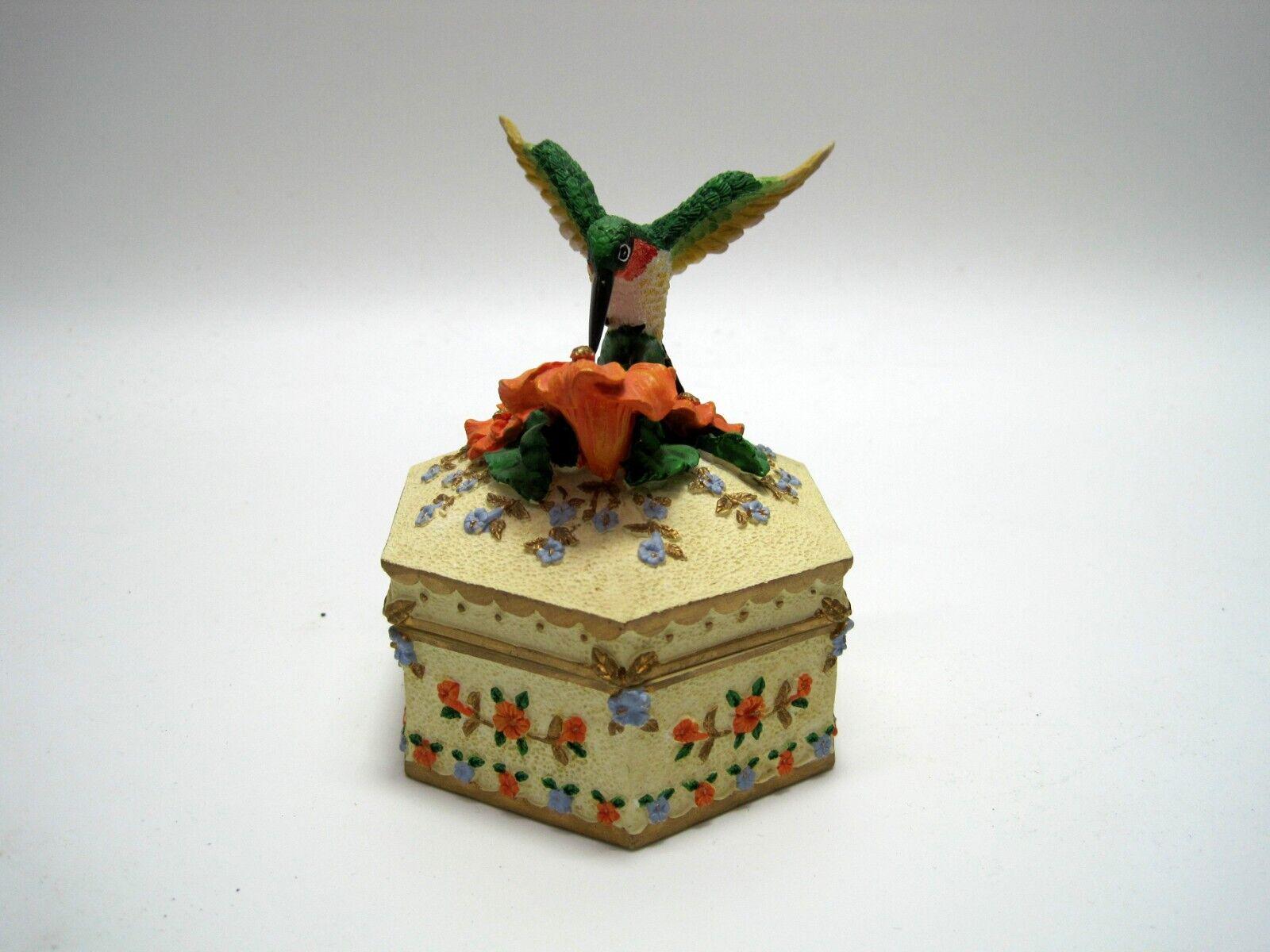 Holsted House 2001 Music Box Trinkets Ruby-throated Hummingbird