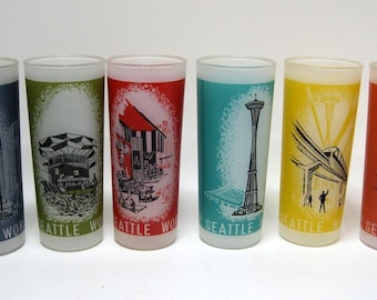 CHOICE - Seattle World's Fair Glasses Tumblers 1962 Space Needle World of  Art Boulevards of the World - Etsy