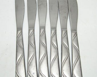 Set of 6 - Cambridge Silver Stainless Flatware Boa Frost Dinner Knives
