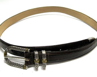 BRIGHTON LEATHER BELT 1995 Vintage - Etsy display picture 2