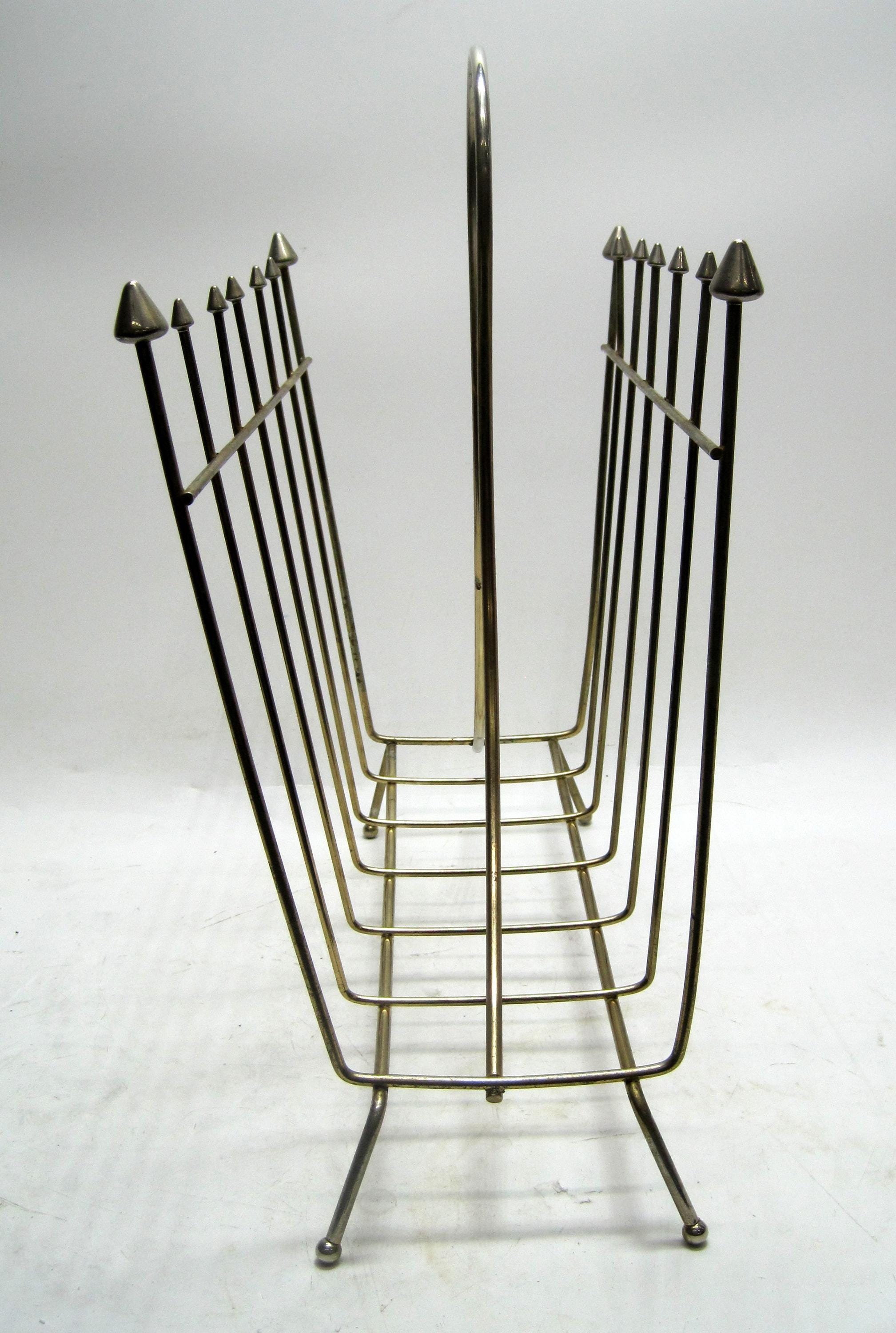 Show Rack Mcm Design Vintage Mid Century Modern Metal Magazine Rack MCM Retro - Etsy