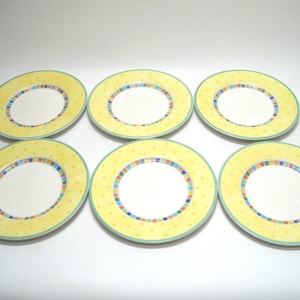 Set of 6 - Villeroy & Boch Twist Alea Limone Salad Plates 8 3/4&quot;