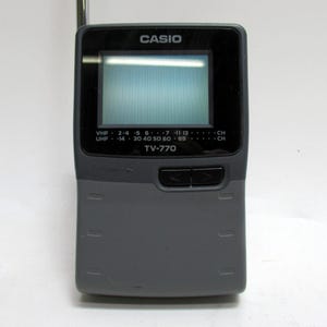 Vintage Casio TV-770B Battery Operated Handheld Mini TV Crystal