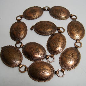 Vintage-Inspired Oval Link Belt with Copper Accents Copper Link Belt - Etsy main image 3