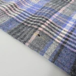 VTG Pendleton Trio of Gray Red & Blue Plaid Scarfs Virgin Wool 60" x 9"inch zdjęcie 3