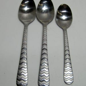 3 Pieces Cambridge BERKSHIRE SAND Stainless Steel Flatware Spoons