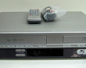 Lite On LVC-9016G DVD Recorder VCR Combo Vhs Dubbing w/ Remote & Av Cable