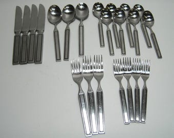 22 Pieces STANLEY ROBERTS SRB162 Stainless Korea Flatware