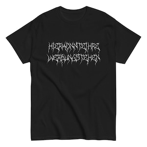 Your advertising could be here – Funny Black Metal Logo T-Shirt