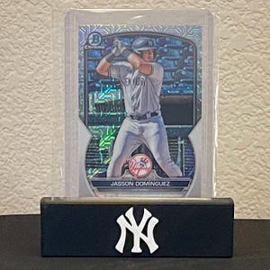 MLB New York Yankees-sportkaartdisplaystandaard Geschikt voor kaarten met en zonder beoordeling Sportkaarten Gamingkaarten Stripboeken Tijdschriften Op maat 3D-geprint