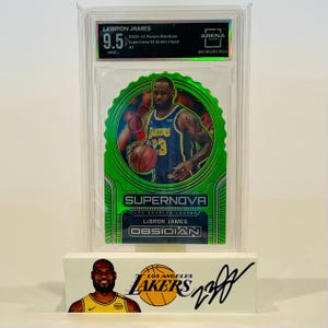 Lebron James LA Lakers-sportkaartstandaard Geschikt voor kaarten met en zonder beoordeling Sportkaarten Gamingkaarten Stripboeken Tijdschriften Op maat 3D-geprint