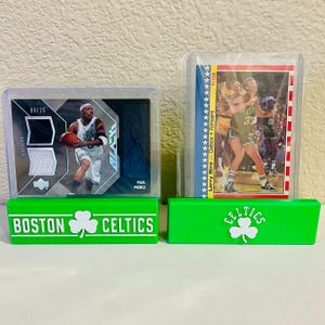 NBA Boston Celtics Sports Card Display Stand Fits Graded & Ungraded Cards Sports Cards Gaming Cards Comics Magazines Custom 3D Printed