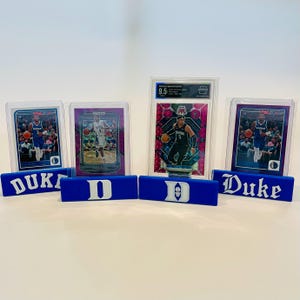 NCAA Duke Blue Devils-sportkaartstandaard Geschikt voor kaarten met en zonder beoordeling Sportkaarten Gamingkaarten Stripboeken Tijdschriften Op maat 3D-geprint