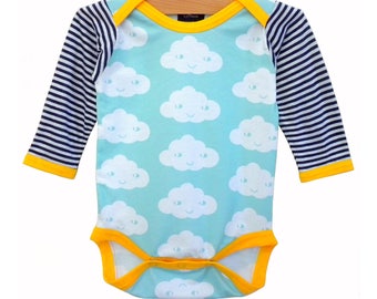 Handmade / Bodysuit / cloud / baby clothes - Sky High