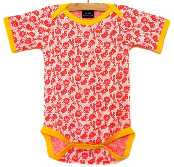 Vintage / Handmade / Bodysuit / zoo / baby clothes Zoo Etsy