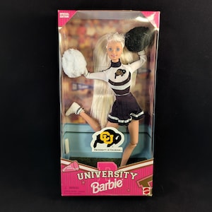 1996 Cheerleader Barbie, Special Edition University of Colorado Barbie, Vintage Mattel # 19169, NRFB