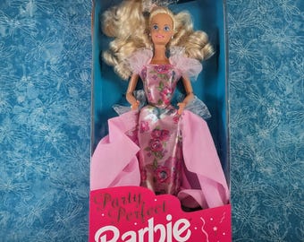 1992 Party Perfect Barbie, Vintage Mattel NRFB