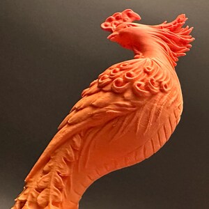 Mystisk Phoenix LED-lampa: Glödande eldfågel med flameffekt - Unik fantasiinredningsgåva