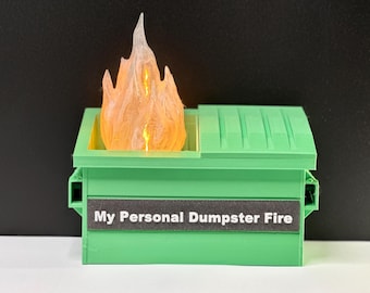 Organizador de escritorio personalizable con forma de contenedor de basura verde y portalápices para una decoración divertida