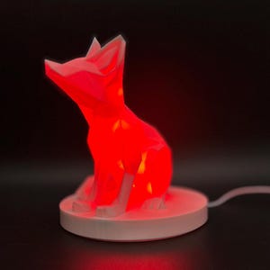 Geometric Fox Lamp: Stylish RGB Light for Modern Home Decor