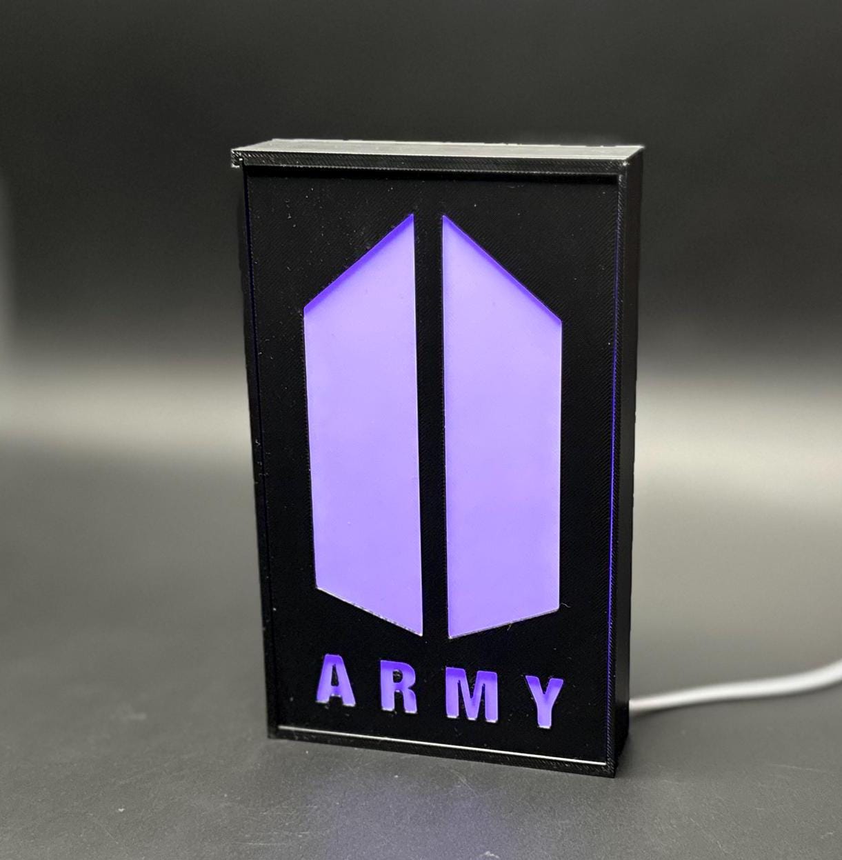 BTS Army-inspired Light Box – RGB Illuminated Fan Logo for Kpop