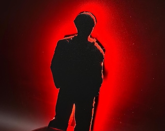 Lámpara LED con silueta de Bang Chan: decoración de K-Pop que cambia de color, luz para habitación de Stray Kids, regalo para fans