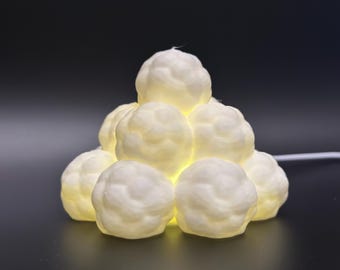 Lámpara de bola de nieve nórdica acogedora para decoración navideña y luz ambiental