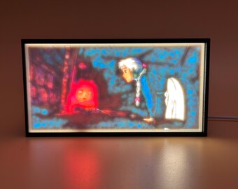 Lámpara de noche encantadora inspirada en la fantasía con efecto parpadeante