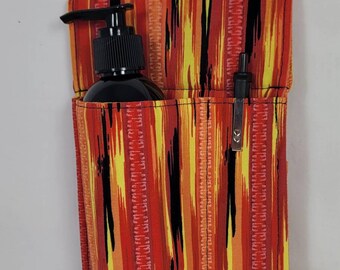Single 8oz bottle LEFT hip massage therapy holster, lotion or oil