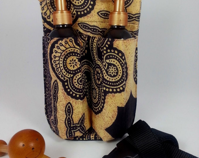 Massage Therapy Double Lotion Holster Gold N Black Mendhi Etsy