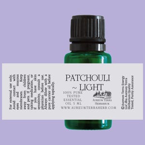 Aceite esencial de pachulí puro ligero ~ 100 % puro de grado terapéutico