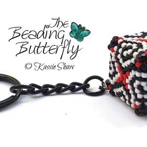Cube Keychain Tutorial - 3D Peyote Swirl