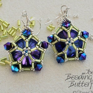 Tutorial de pendientes de mini flor de luna: patrón avanzado para principiantes o intermedios de Faux RAW