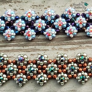 Pops of Color - Right Angle Weave Bracelet Tutorial - Advanced Beginner Pattern