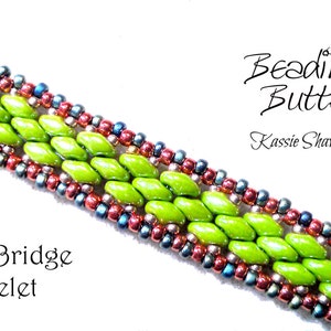Practically Free Bifrost Bridge Bracelet Tutorial for Superduo - Beadweaviing Pattern - Digital Download