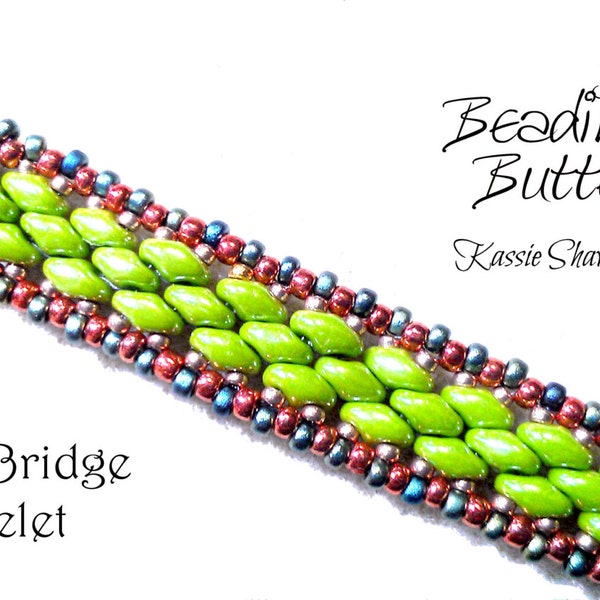 Practically Free Bifrost Bridge Bracelet Tutorial for Superduo - Beadweaviing Pattern - Digital Download