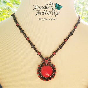 Once in a Blue Moon Necklace Intermediate Beading Tutorial Double Right Angle Weave DRAW image 5
