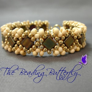 Claddagh Tila & Peanut Reversible Bracelet Tutorial - Digital Download