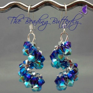 Vertigo Crystal Spiral Earrings Pattern - Digital Download