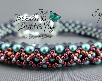 Espalier Bracelet Tutorial - RAW Beadweaving Pattern