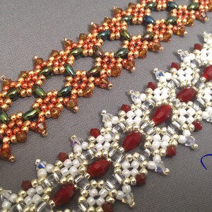 Twin Tiles Bracelet Tutorial - Beadweaving Pattern for Duo or Twin Beads - Digital Download