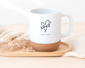 Keramiktasse | personalisiertes Geschenk mit Namen der Partner | Geschenk für Sie |Paargeschenk | Liebe | Love